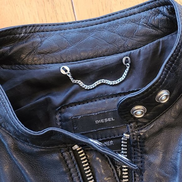 Diesel Racer Style Leather Jacket - Picture 5 of 7